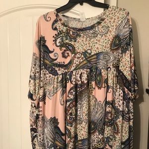 Pink paisley top